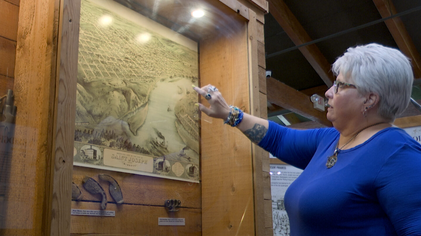 Sarah Elder shares a display at the Remington Nature Center.