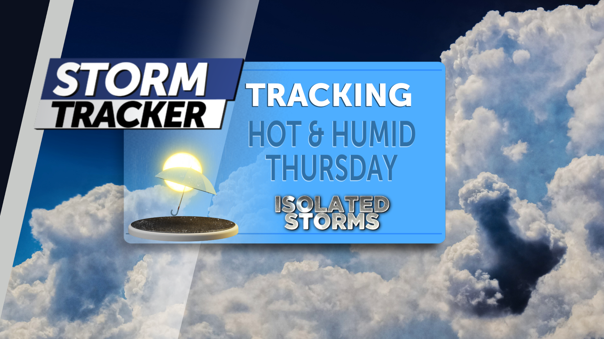 Tracking a hot and humid Thursday, slight chance t-storms