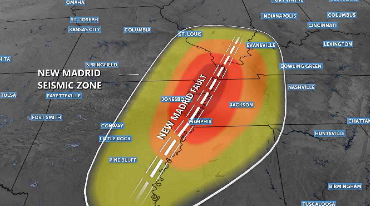 New Madrid seismic zone in SE Missouri