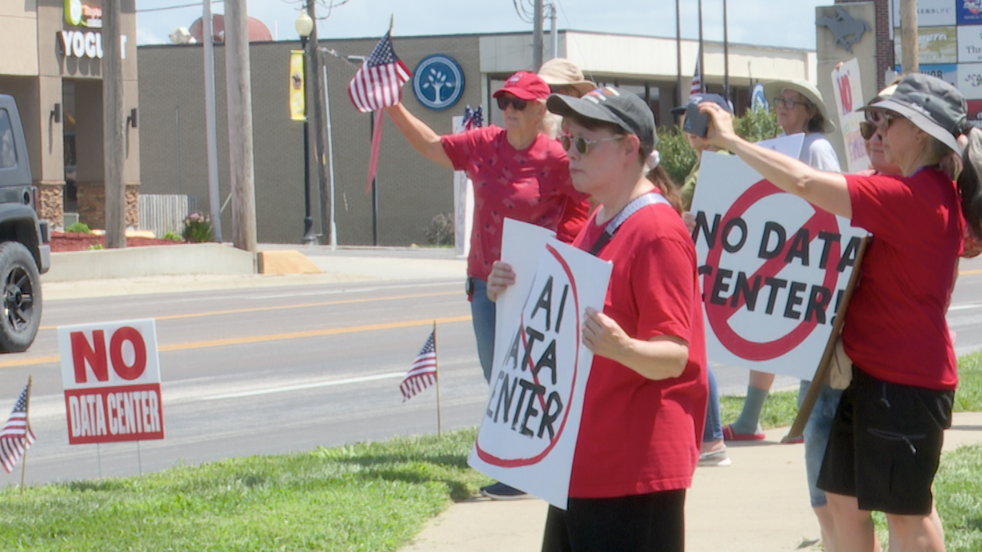 Residents protest in St. Joseph against proposed AI Data Center Developments as part of nationwide demonstration