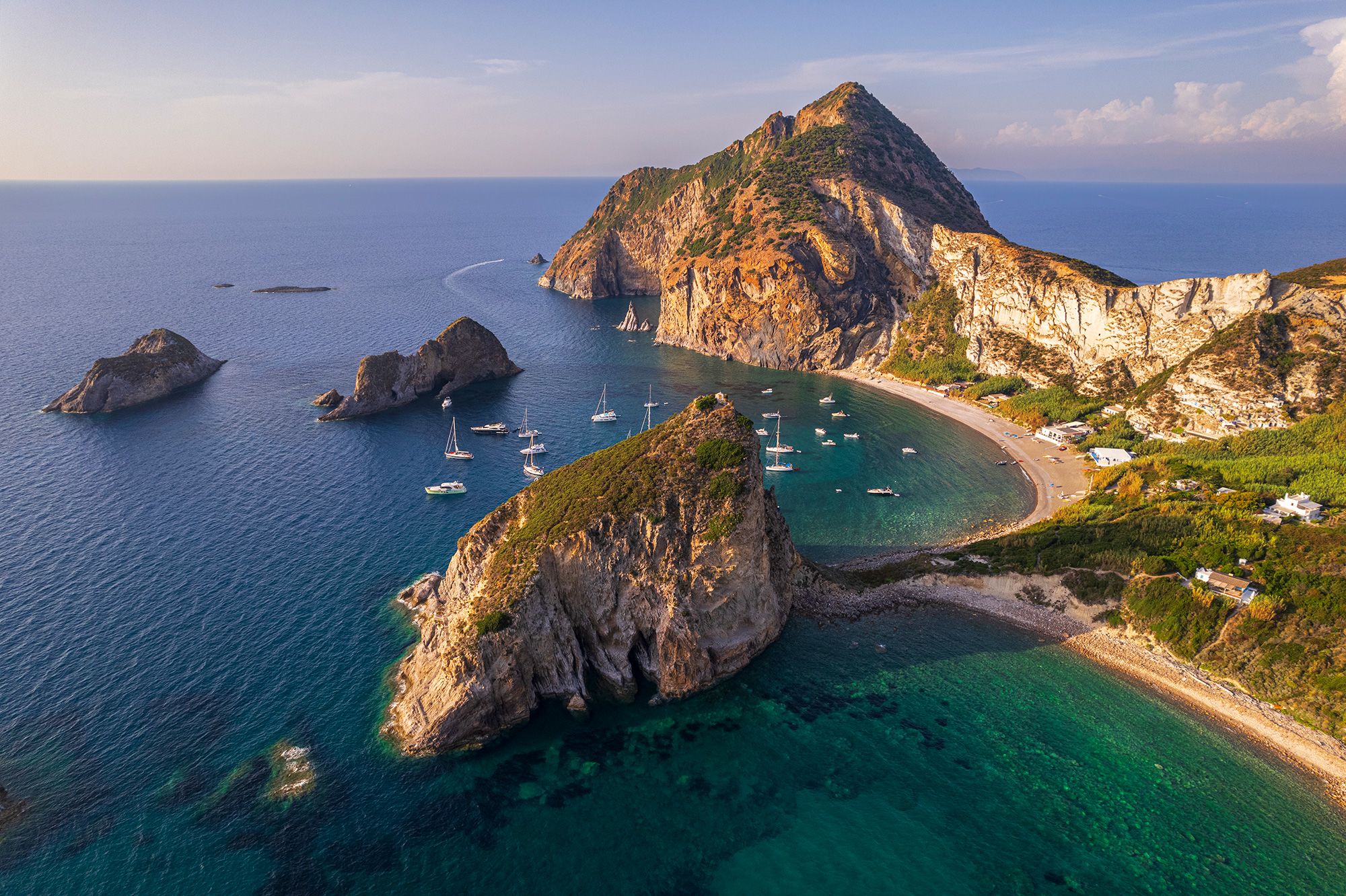 <i>Nicola Severino/iStockphoto/Getty Images via CNN Newsource</i><br/>The island has a restaurant which also offers basic rooms for the night.