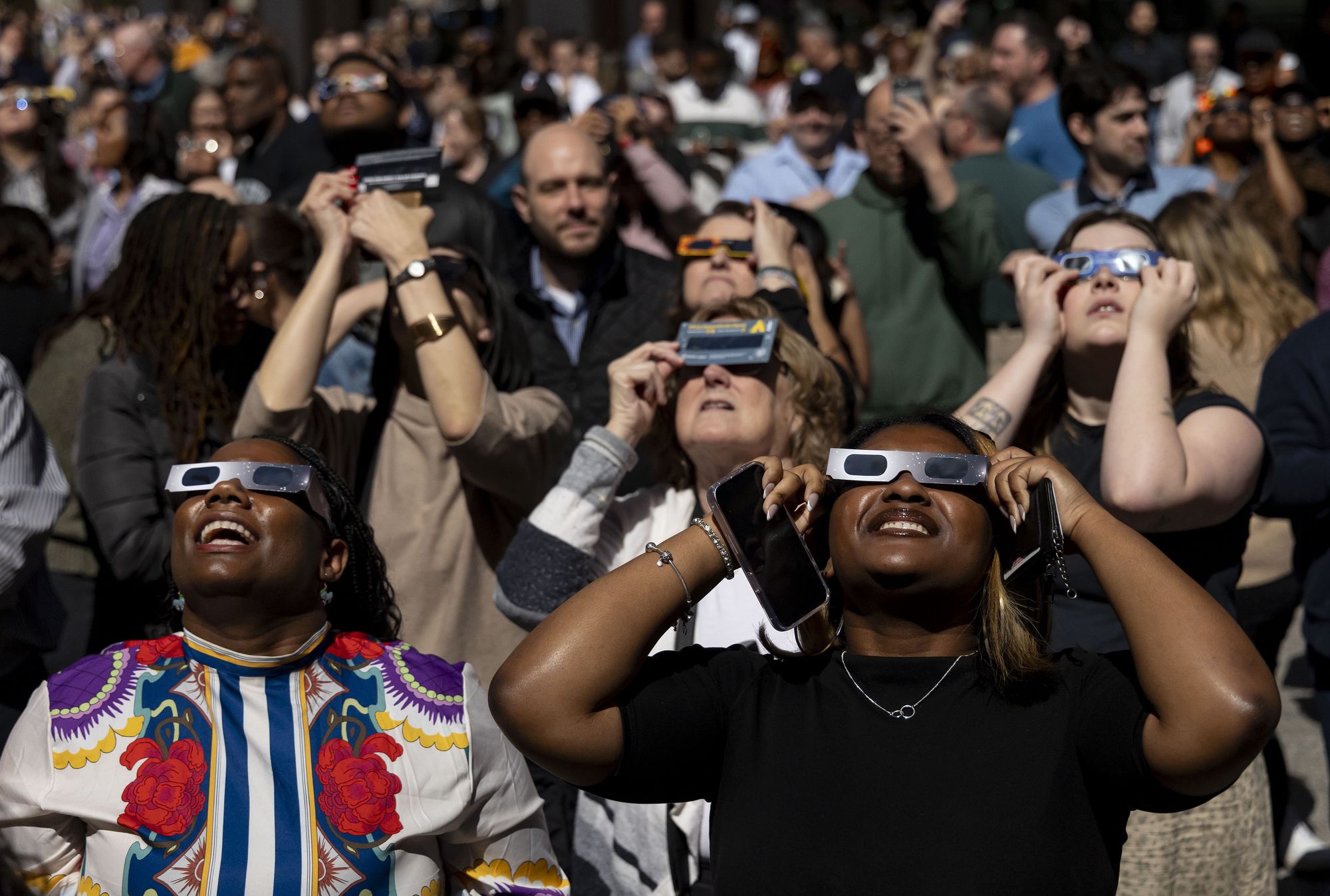 <i>Cesar Rodriguez for The Washington Post/Getty Images via CNN Newsource</i><br/>Researchers watch the total solar eclipse in Mexico on April 8