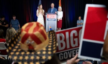 Rep. Juan Ciscomani speaks at a Turning Point USA event in Phoenix
