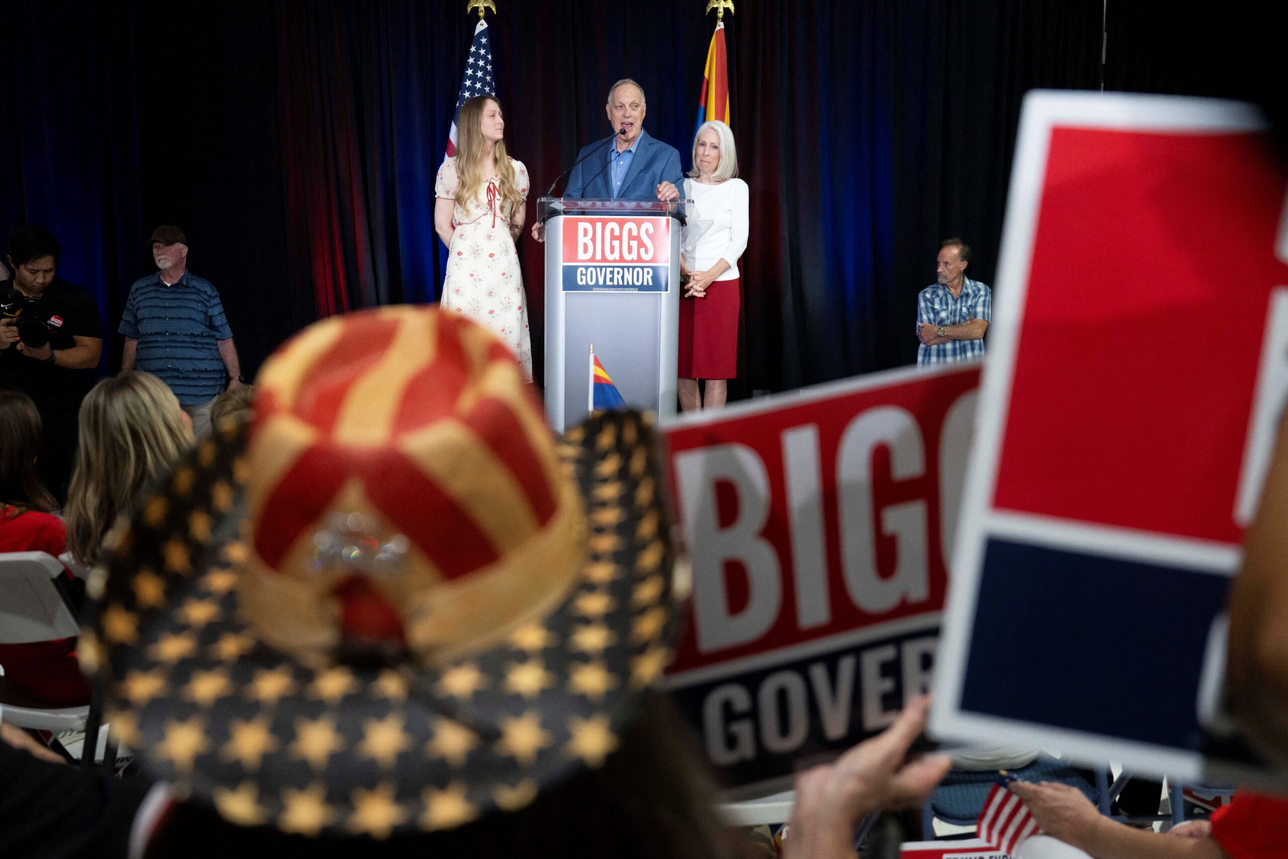 <i>Ross D. Franklin/AP via CNN Newsource</i><br/>Rep. Juan Ciscomani speaks at a Turning Point USA event in Phoenix