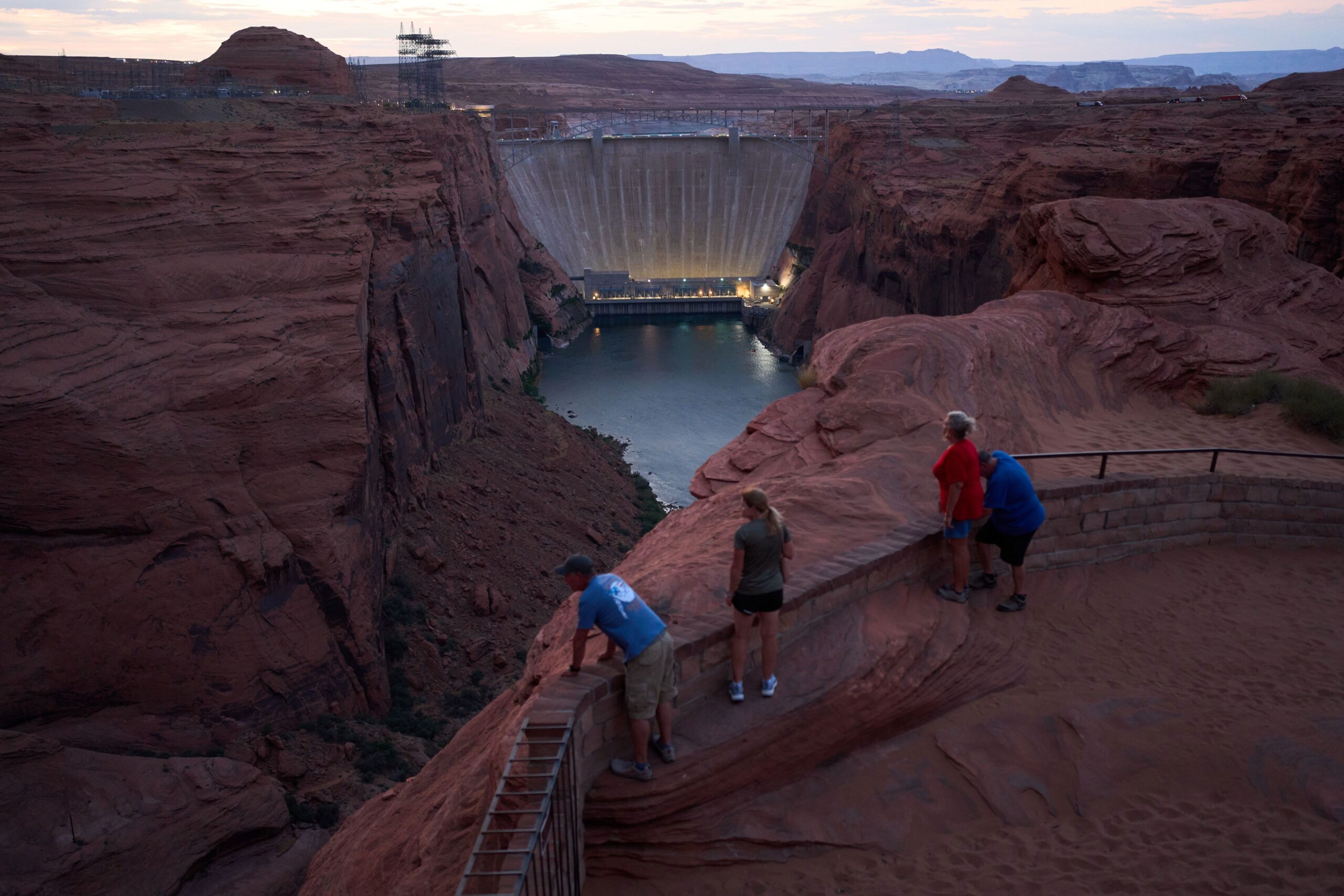 <i>John Locher/AP via CNN Newsource</i><br/>The Glen Canyon Dam from a viewpoint above the Colorado River