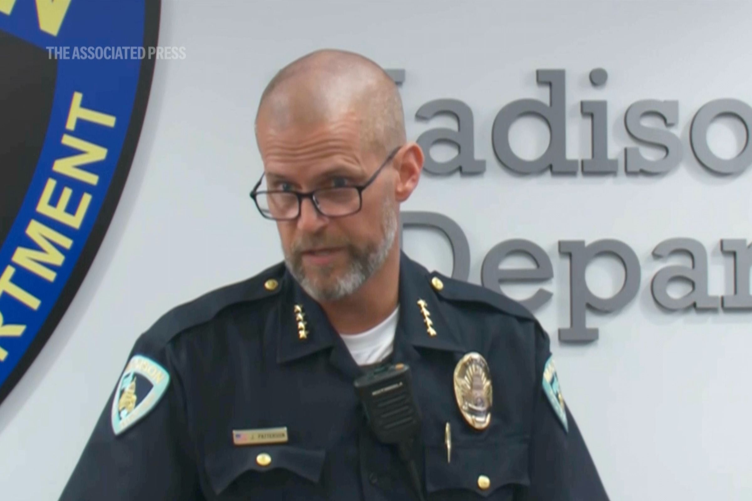 <i>WKOW/AP via CNN Newsource</i><br/>Madison Police Chief John Patterson speaks at a news conference in Madison
