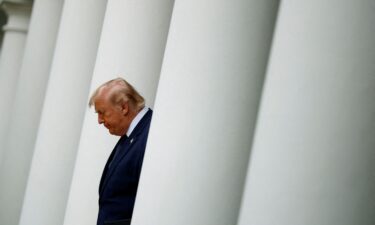 President Donald Trump arrives for a Rose Garden Club Lunch at the White House in Washington