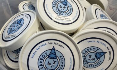 Sadboy Creamery ice cream pints in Denver on June 17.