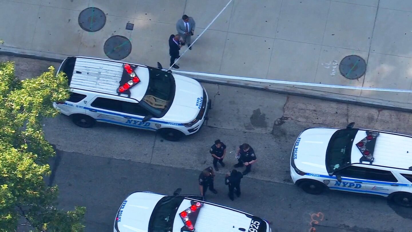 <i>WABC via CNN Newsource</i><br/>Two men were stabbed July 23 afternoon in broad daylight in the Upper West Side of Manhattan in New York City