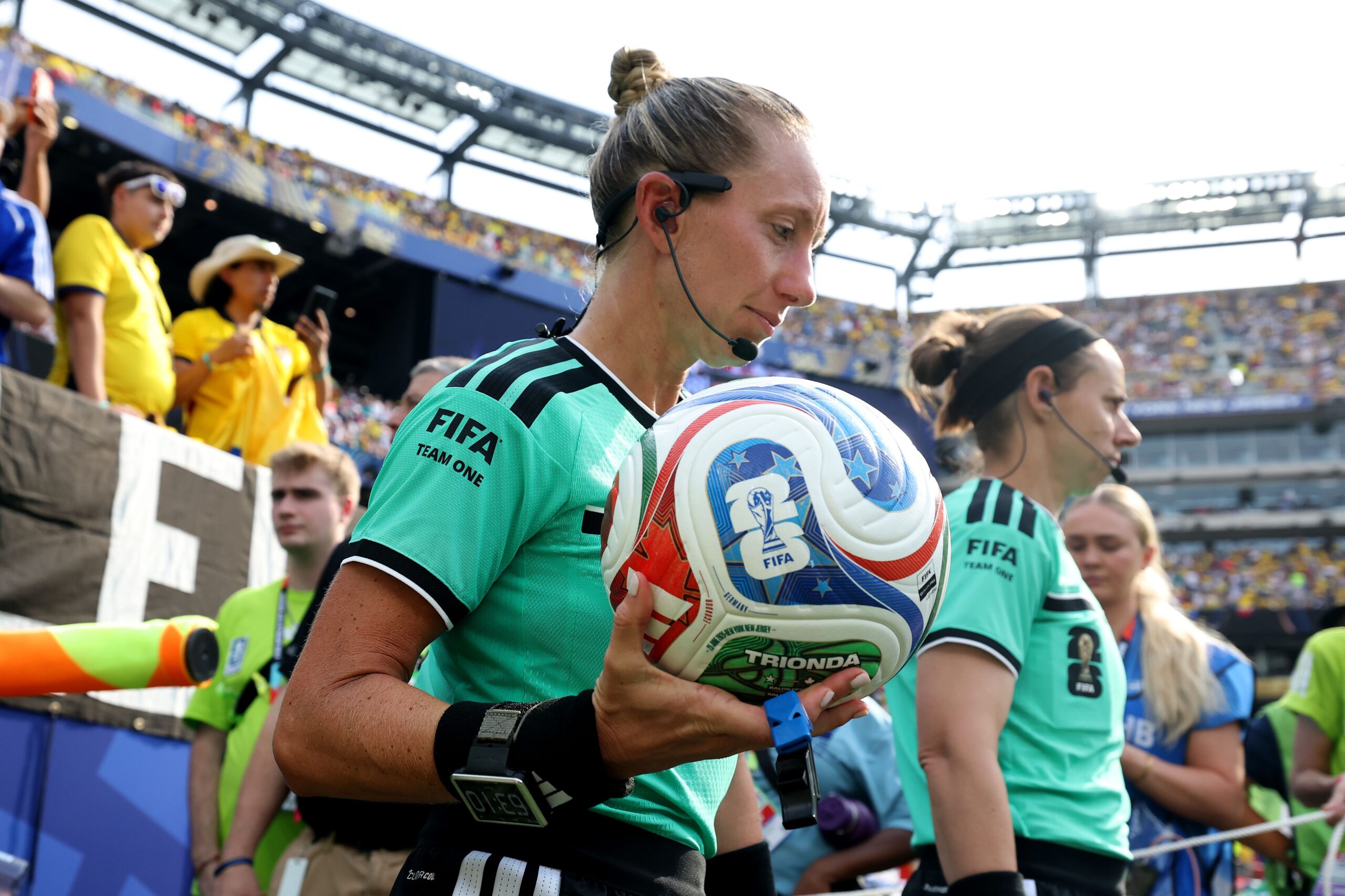 <i>Cameron Spencer/Getty Images via CNN Newsource</i><br/>Tori Penso was the head referee for the 2023 Women’s World Cup final between Spain and England.
