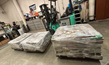 Crates with bags of cocaine seized by US authorities