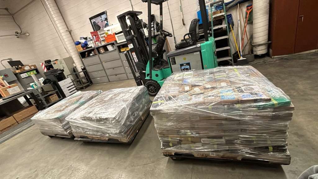 <i>US Attorney's Office for the Southern District of California/Reuters via CNN Newsource</i><br/>Crates with bags of cocaine seized by US authorities