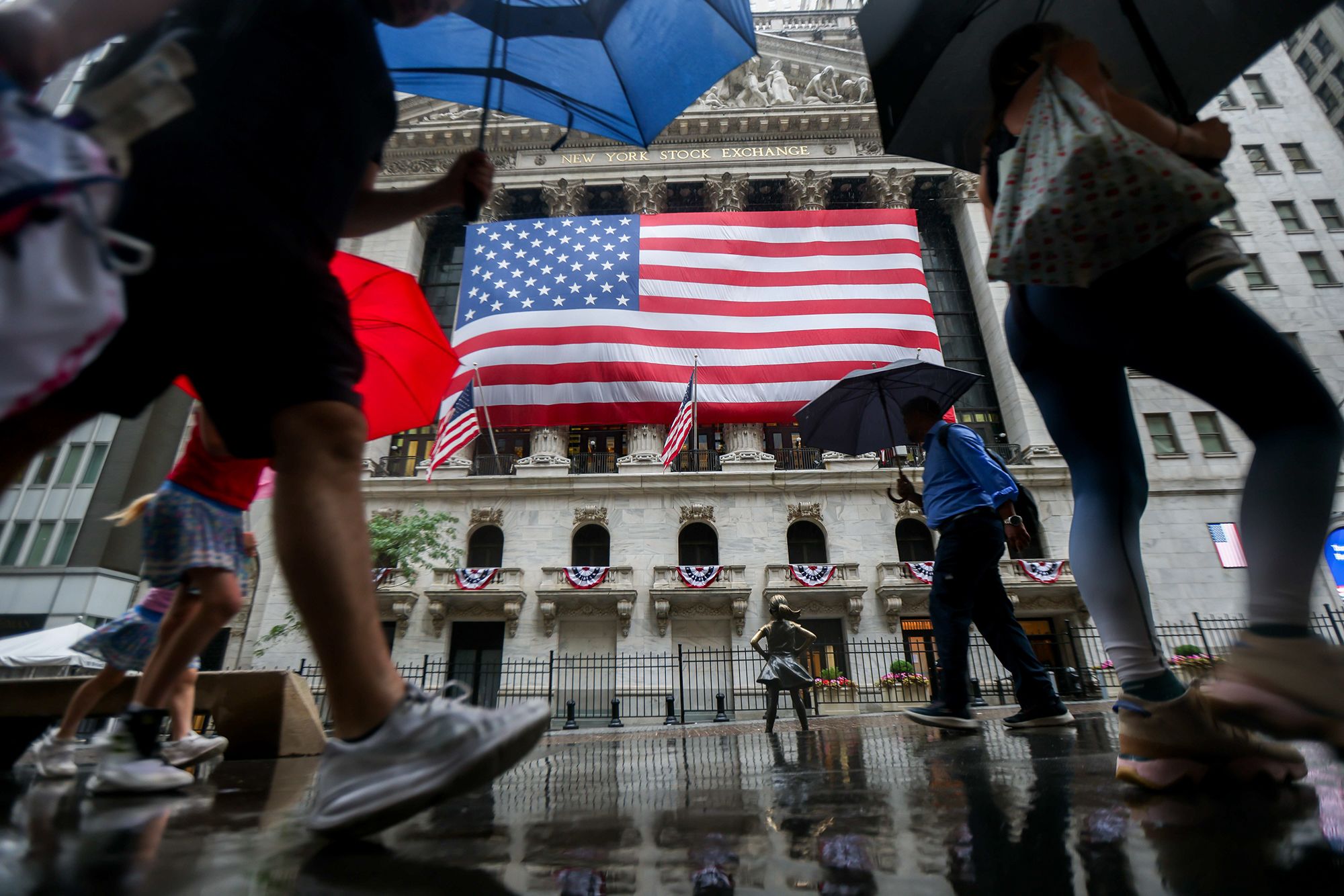 <i>Michael Nagle/Bloomberg/Getty Images via CNN Newsource</i><br/>Short positions hit a record high in June as investors grew less confident in the nearly four-year-old AI bull market.