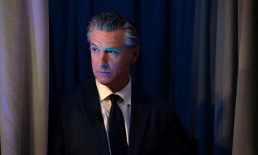California Governor Gavin Newsom waits to give remarks at the Center for American Progress Ideas Conference at the Mayflower Hotel in Washington
