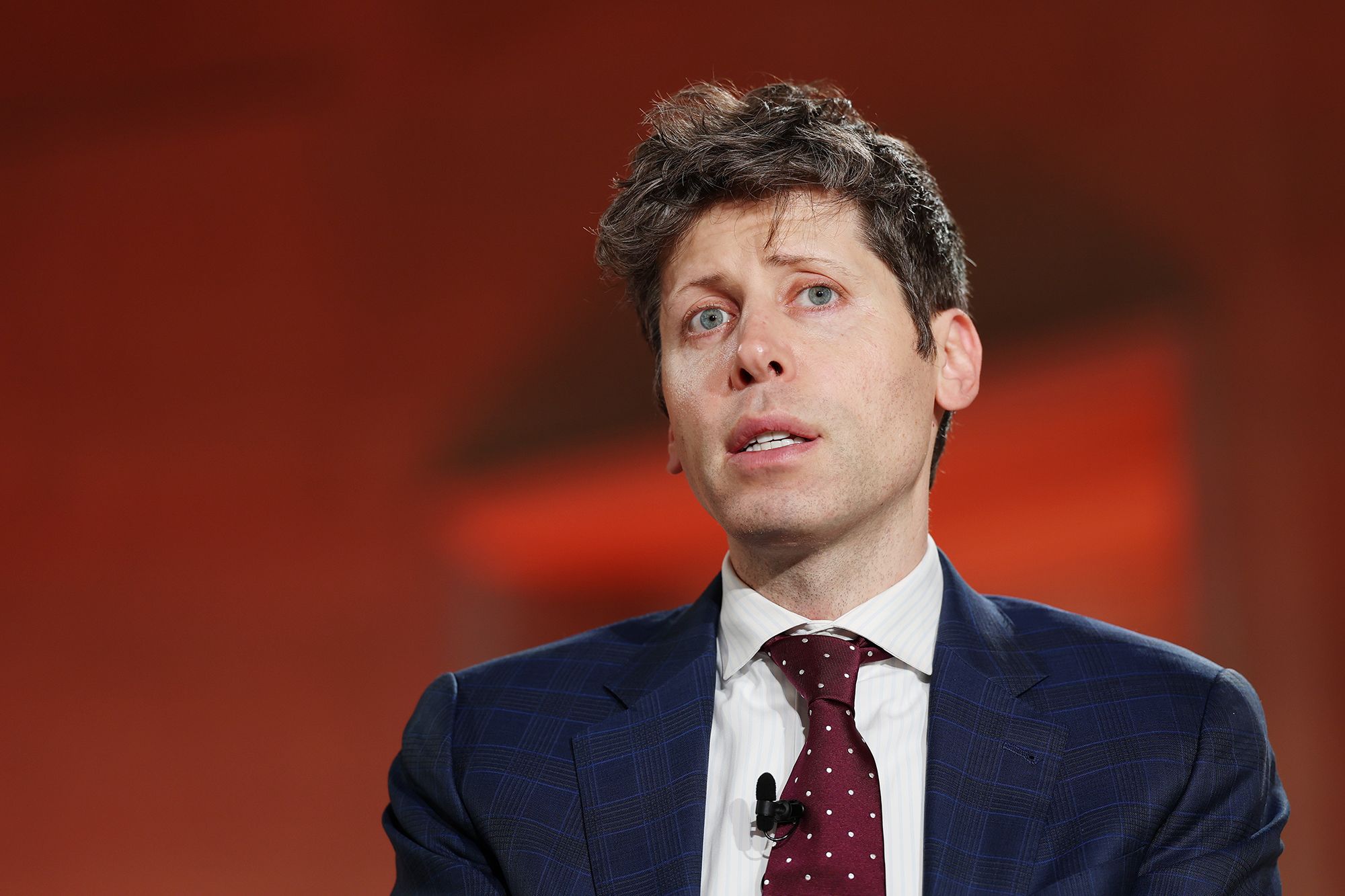 <i>Anna Moneymaker/Getty Images via CNN Newsource</i><br/>OpenAI CEO Sam Altman speaks during the BlackRock Infrastructure Summit on March 11