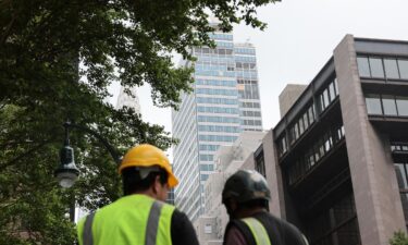 The former Pfizer headquarters building on July 7