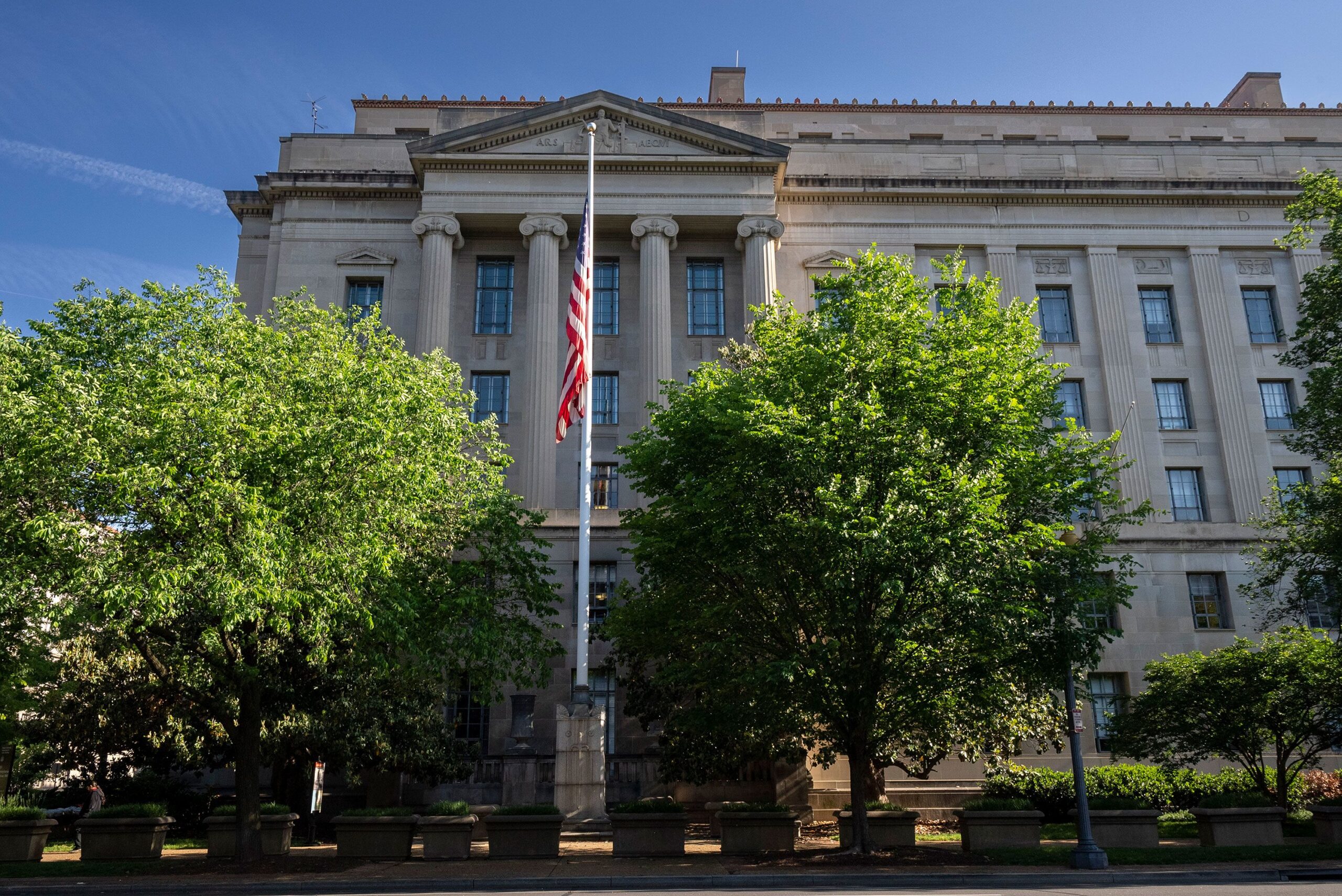 <i>Ken Cedeno//Sipa USA/AP/File via CNN Newsource</i><br/>The Department of Justice Building is seen here in May 2023 in Washington