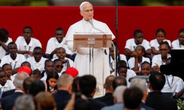 Pope Leo attends the "Canticle of Peace" event at Castel Gandolfo