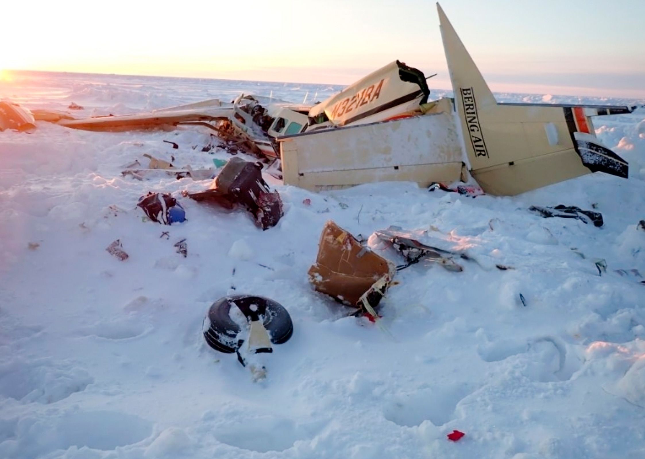 <i>National Transportation Safety Board/AP/File via CNN Newsource</i><br/>This image released by the National Transportation Safety Board shows the wreckage of the Bering Air commuter plane that crashed on February 6