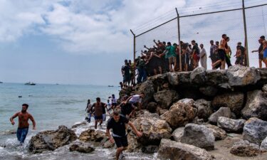 Migrants reach Spanish territory after swimming from Morocco to Ceuta