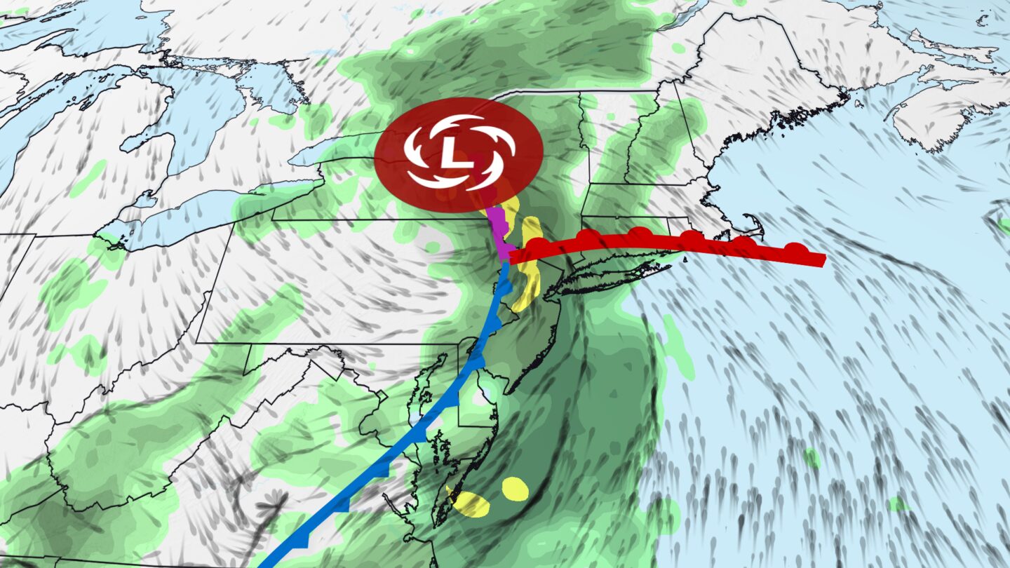 <i>CNN Weather via CNN Newsource</i><br/>Setup for rainfall in the Northeast this week.