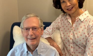 This handout photo shows US Senator Mitch McConnell and Elaine Chao on Sunday