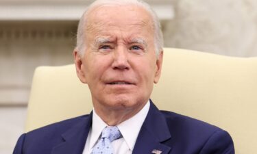 President Joe Biden delivers remarks during a meeting in the Oval Office on October 5