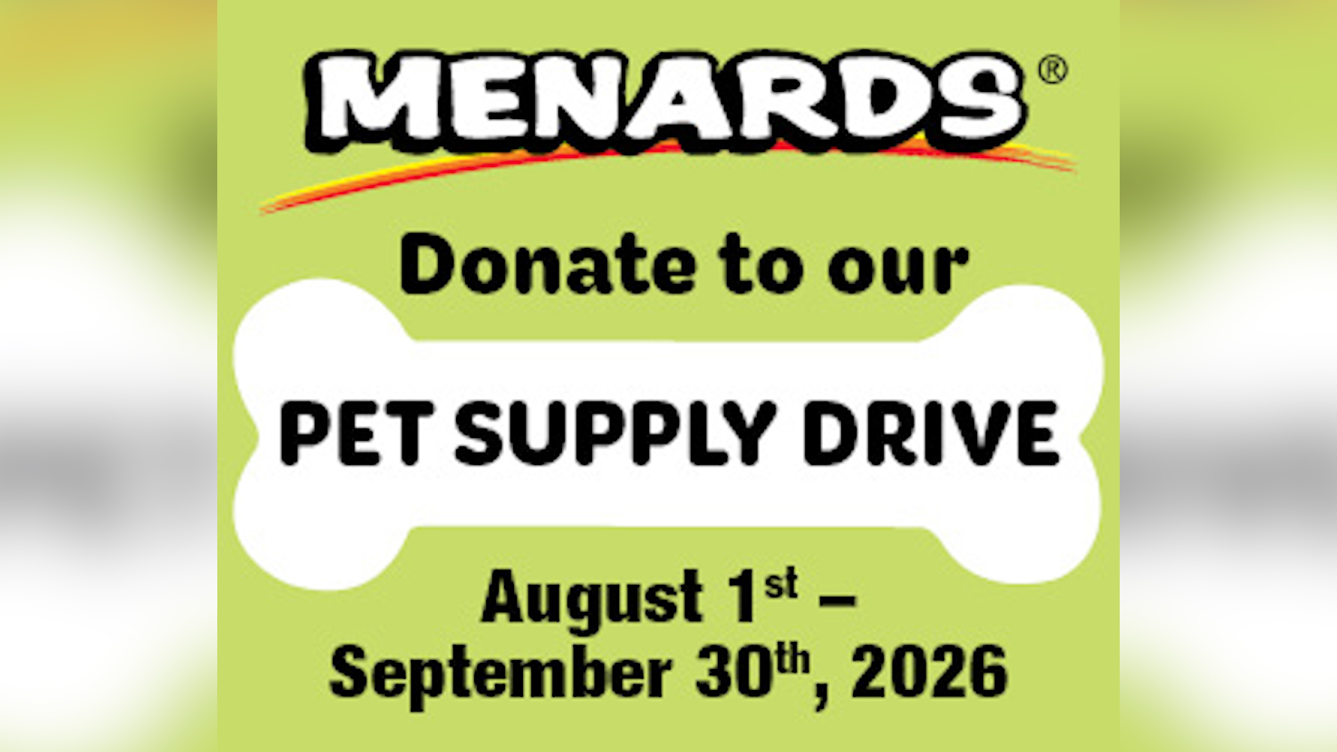 Menards holds pet donation drive
