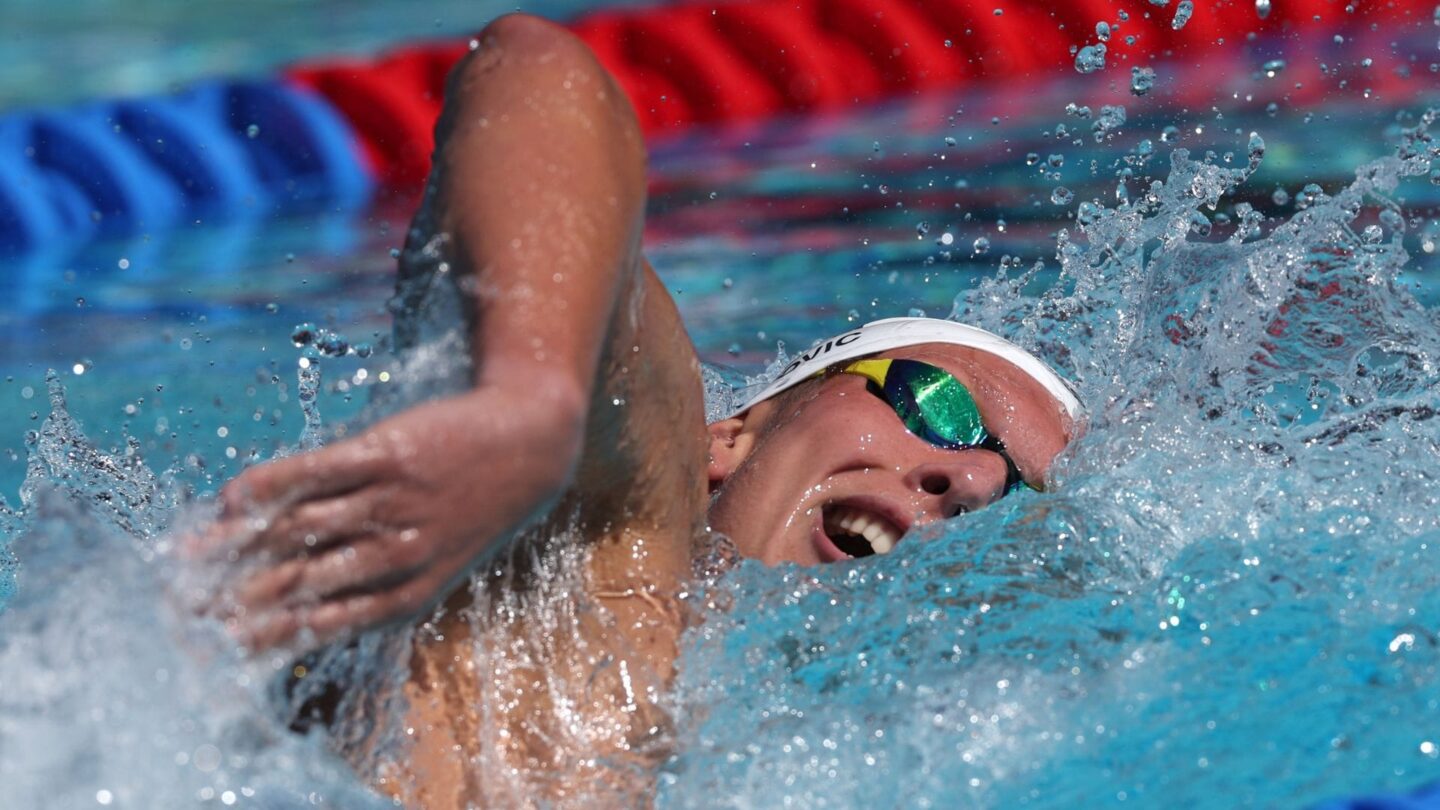 <i>NBC Olympics</i><br/>Athletes compete at the 2026 USA Swimming National Championships.