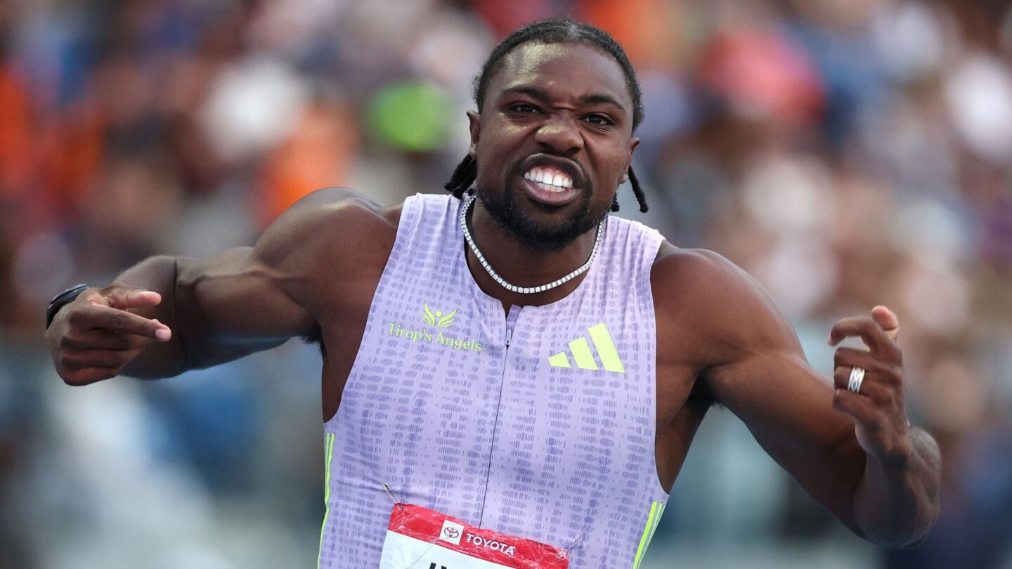 <i>NBC Olympics</i><br/>Noah Lyles runs in the men's 100m final at the USATF Outdoor National Championships.