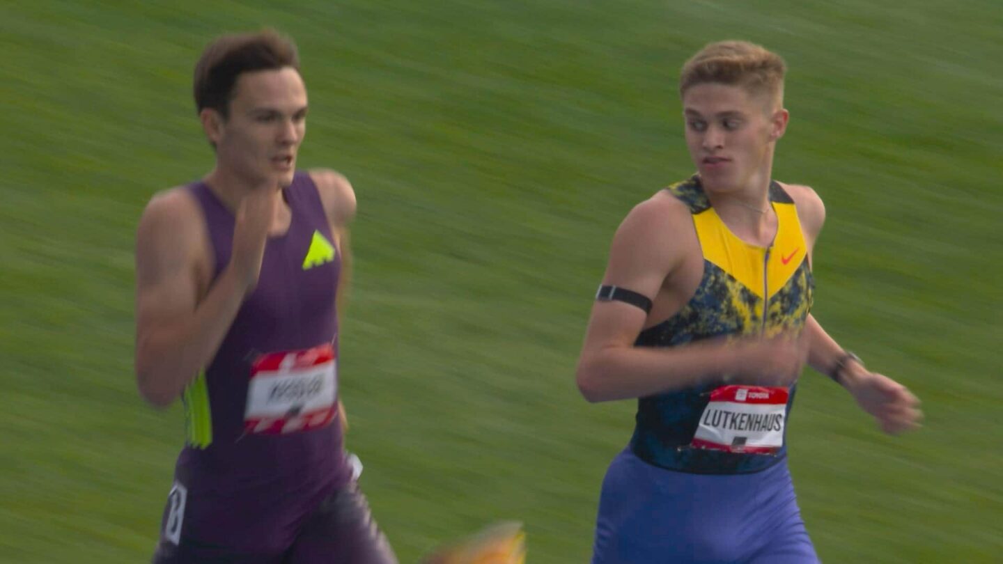 <i>NBC Olympics</i><br/>Cooper Lutkenhaus competes in the men's 800m final at the USATF Outdoor National Championships.