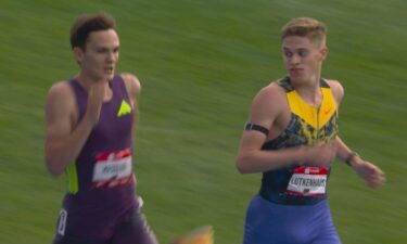 Cooper Lutkenhaus competes in the men's 800m final at the USATF Outdoor National Championships.