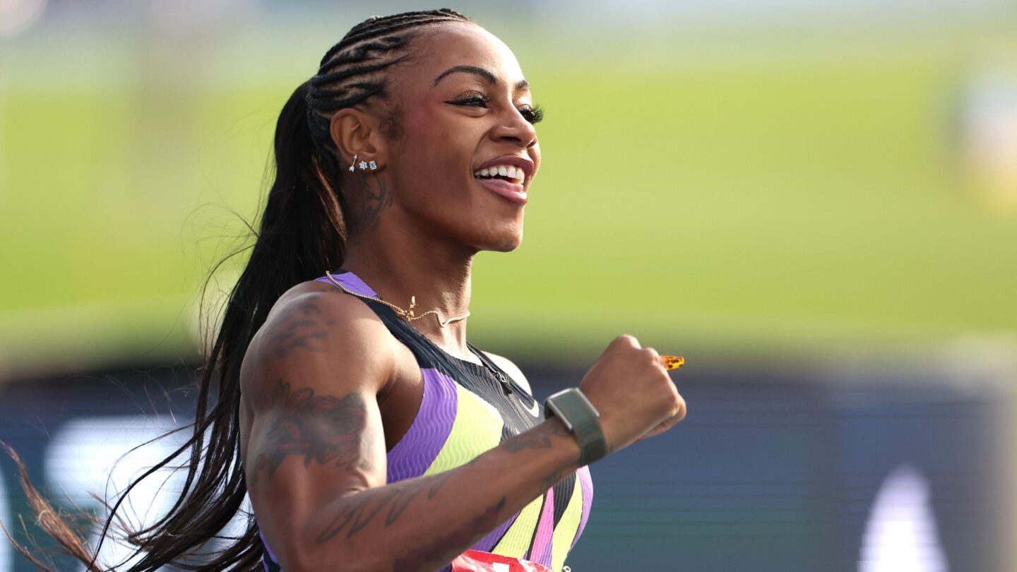 <i>NBC Olympics</i><br/>Sha'Carri Richardson runs in the women's 100m final at the USATF Outdoor National Championships.