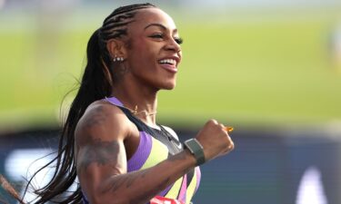 Sha'Carri Richardson runs in the women's 100m final at the USATF Outdoor National Championships.