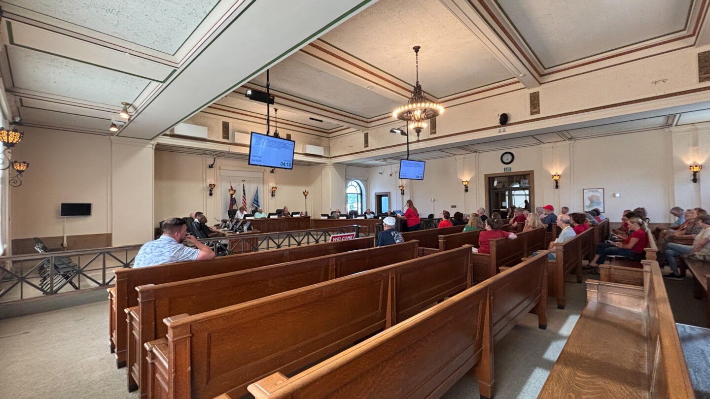 Residents speaking out to the council about data center.