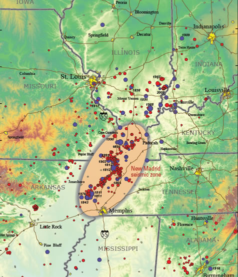 USGS Earthquake map from 1901 to current. 
