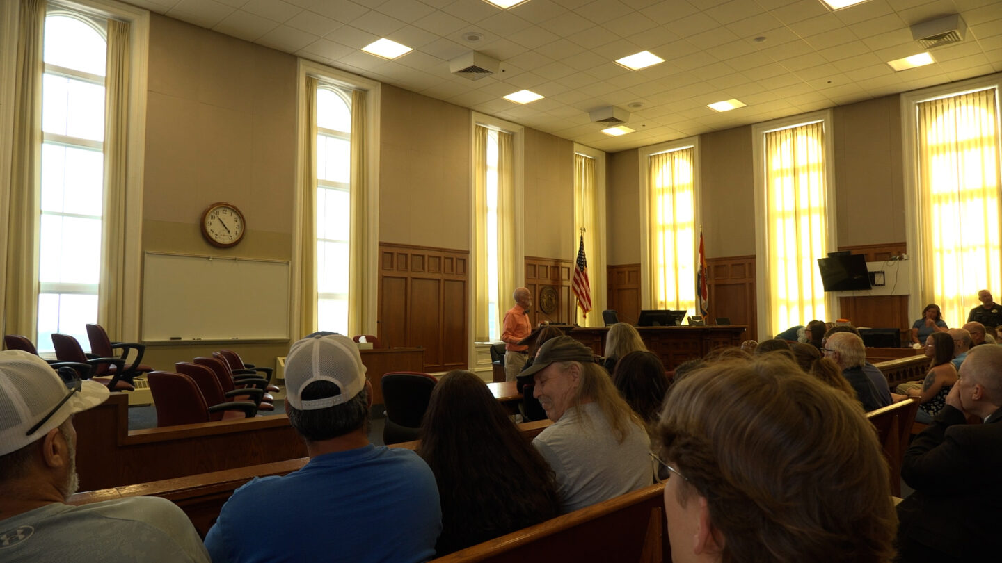 Circuit Judge Dan Kellogg speaking at graduation.