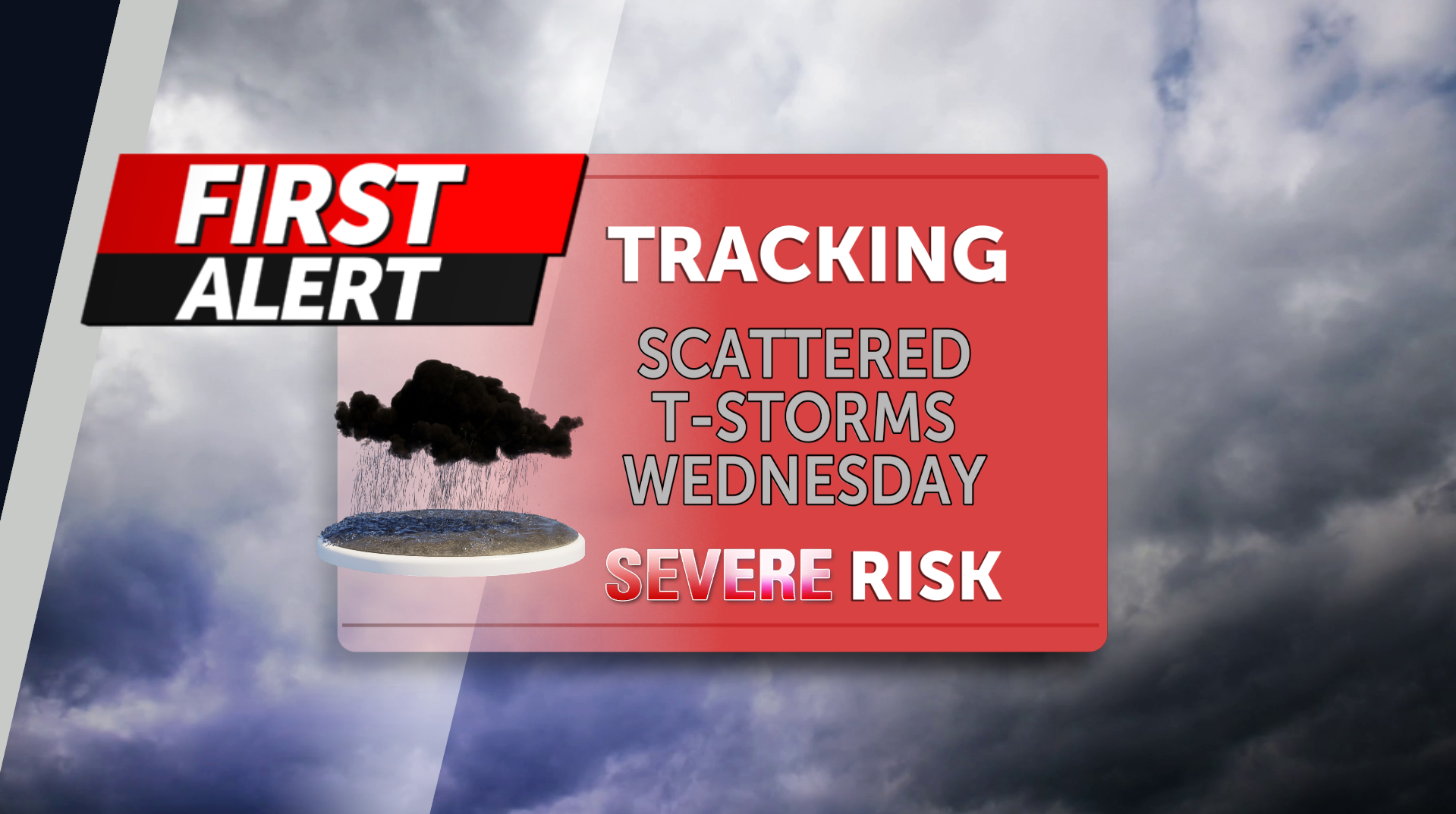 ACTION ALERT DAY WEDNESDAY: Scattered strong to severe thunderstorms possible
