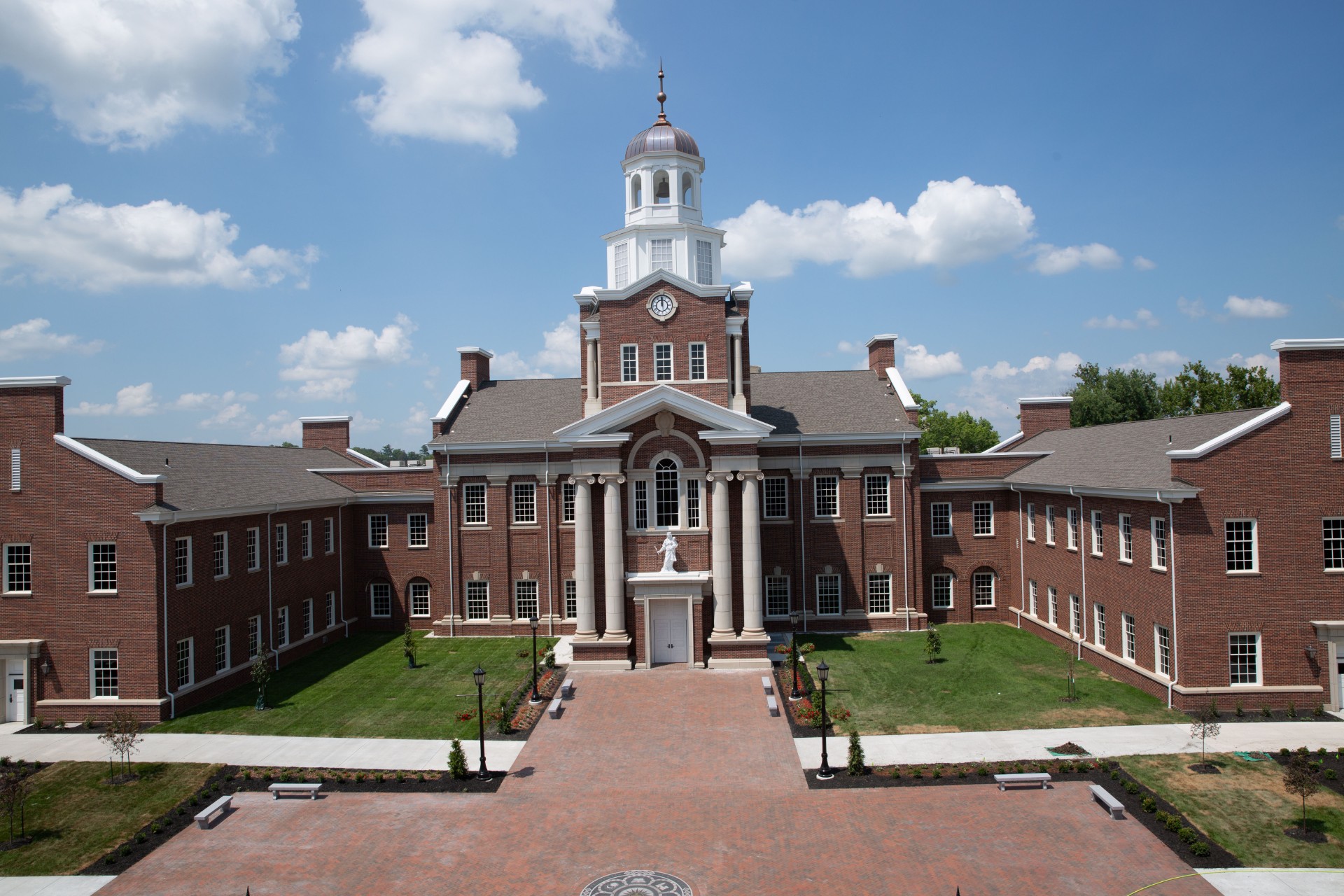 A photo shows the Library's south courtyard.