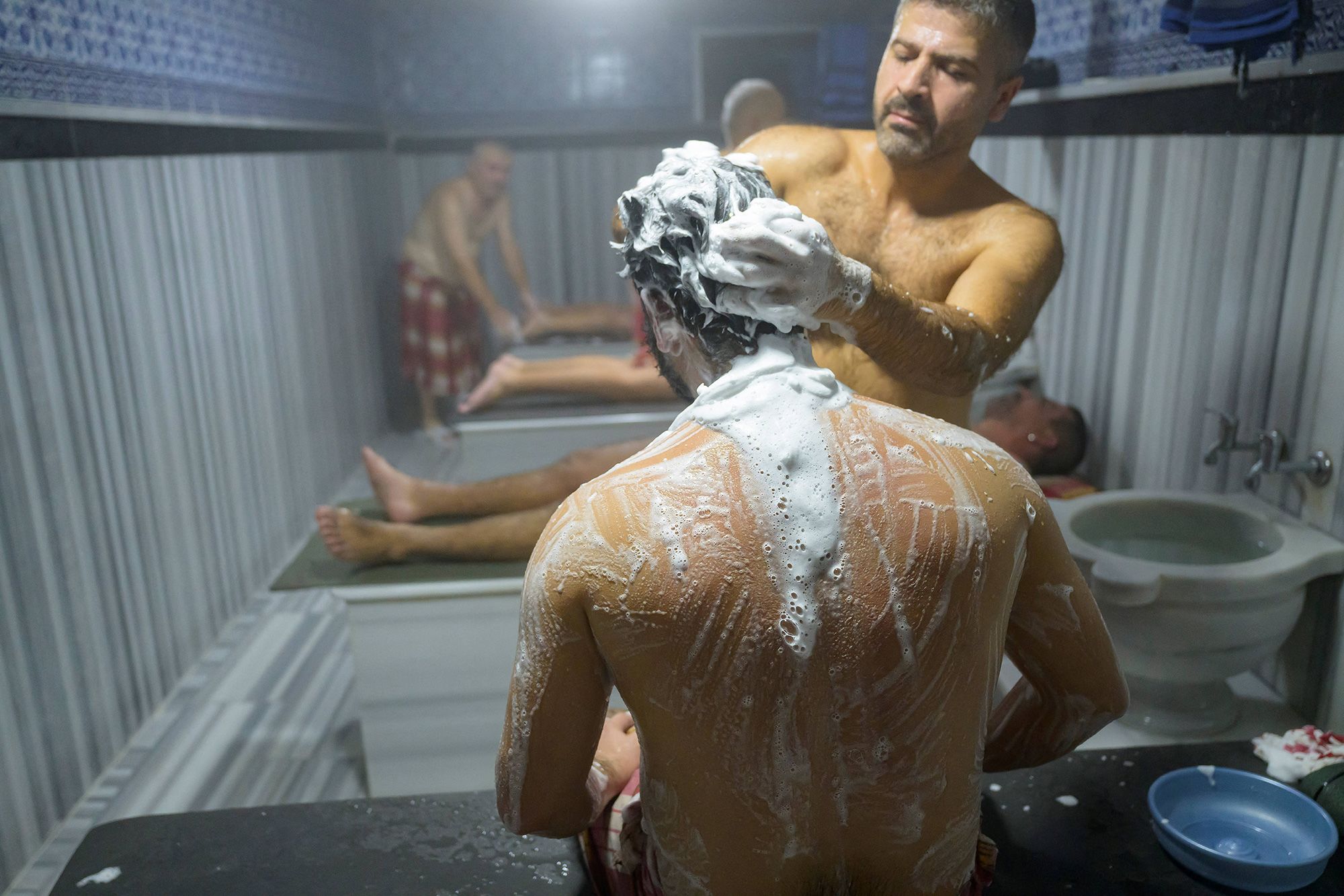 <i>Yasin Akgul/AFP/Getty Images via CNN Newsource</i><br/>There are no actual baths in Turkish baths. Instead an attendant washes you from head to toe.