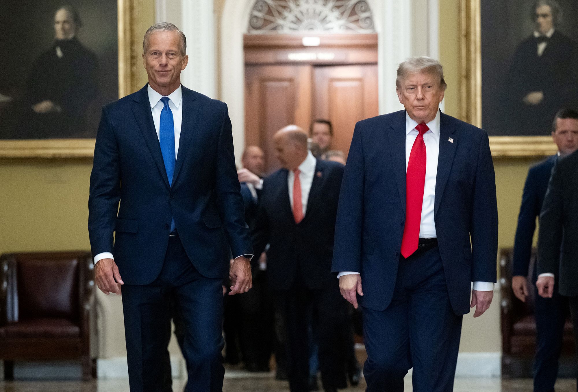 <i>Win McNamee/Getty Images via CNN Newsource</i><br/>Senate Majority Leader John Thune