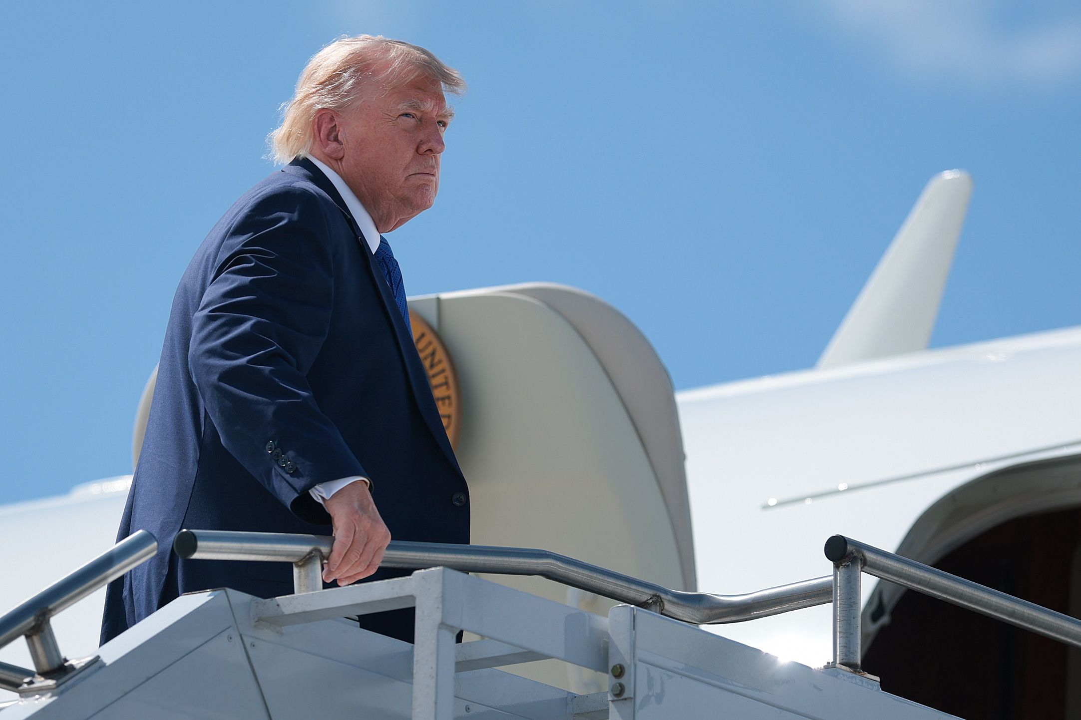 <i>Meg Kinnard/AP/File via CNN Newsource</i><br/>Rep. Russell Fry speaks ahead of a rally with Donald Trump in February 2024.