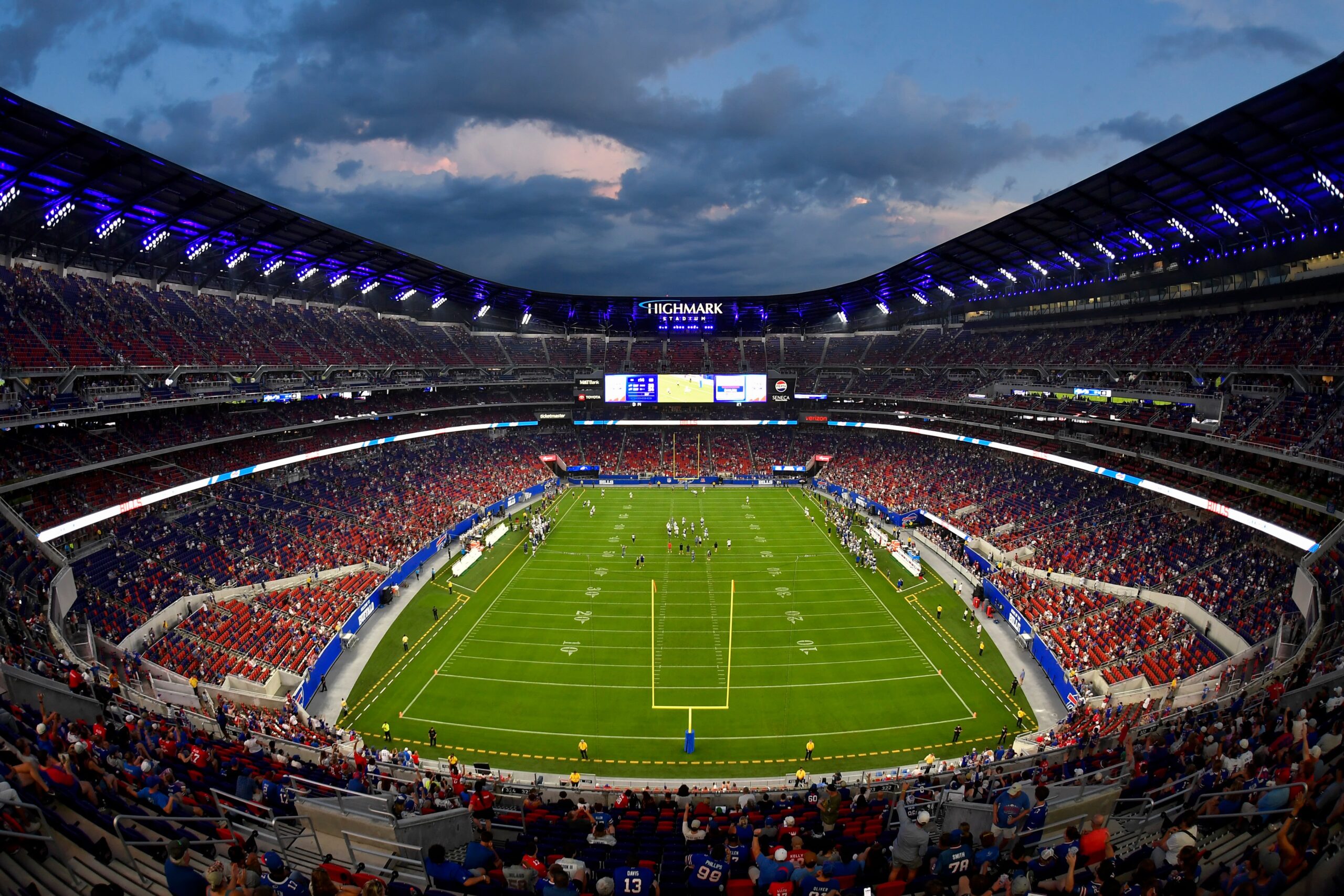<i>Adrian Kraus/AP via CNN Newsource</i><br/>The newly built Highmark Stadium