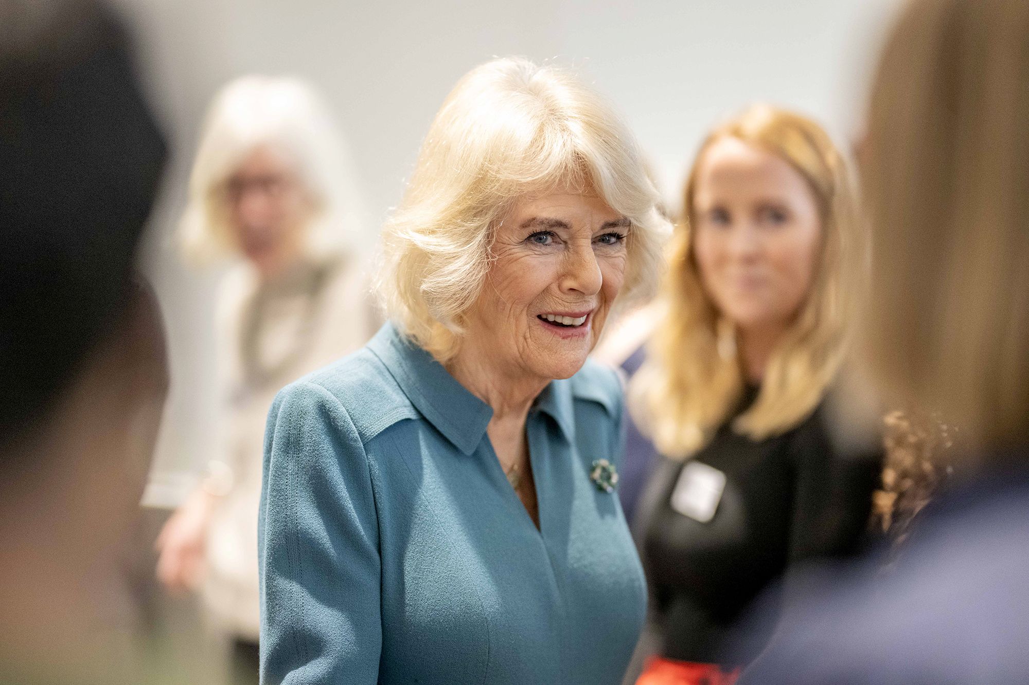 <i>Paul Grover/Getty Images via CNN Newsource</i><br/>Queen Camilla pictured during the visit to the cancer support center in January 2024.
