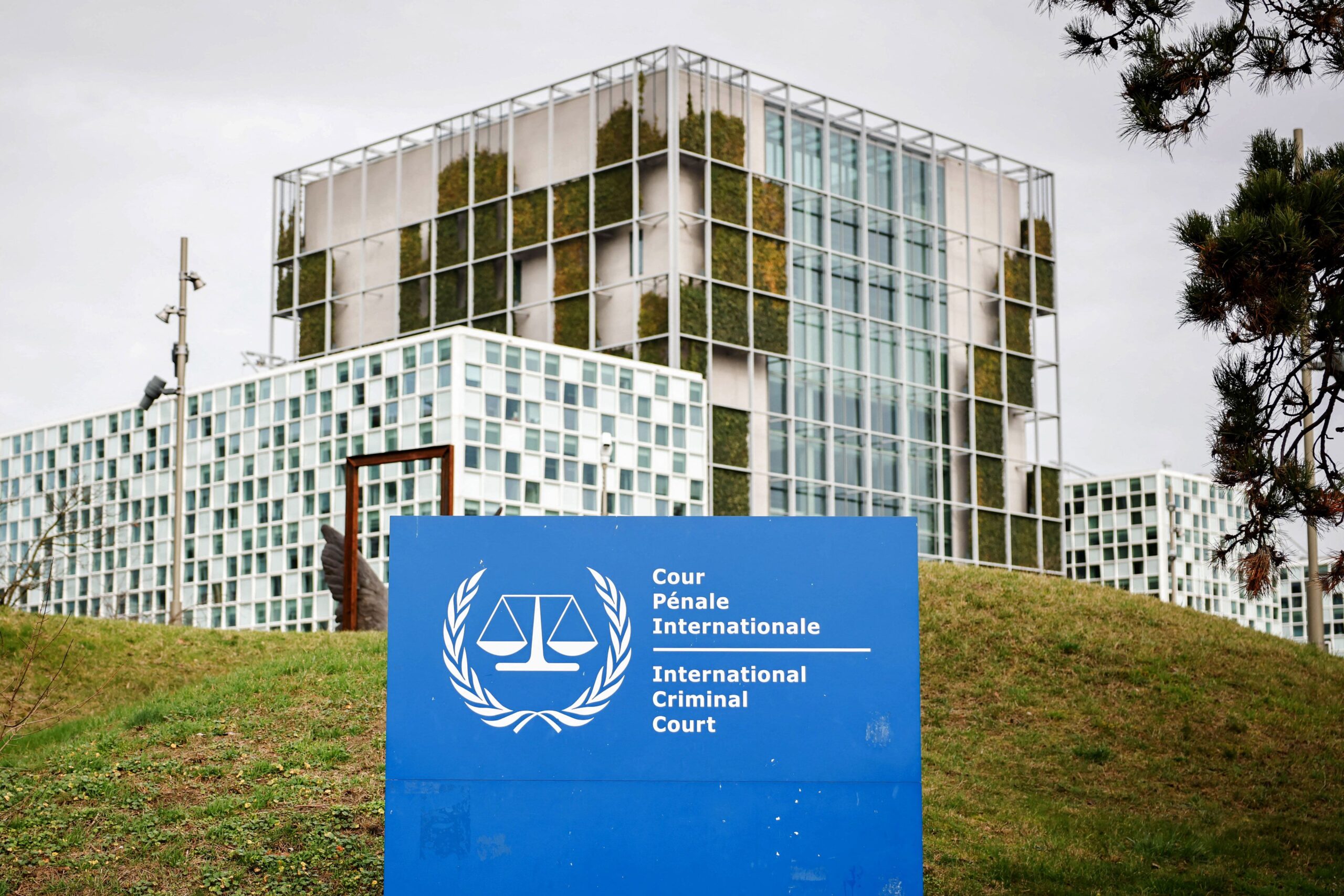 <i>Simon Wohlfahrt/AFP/Getty Images via CNN Newsource</i><br/>The International Criminal Court is pictured in The Hague on February 23.