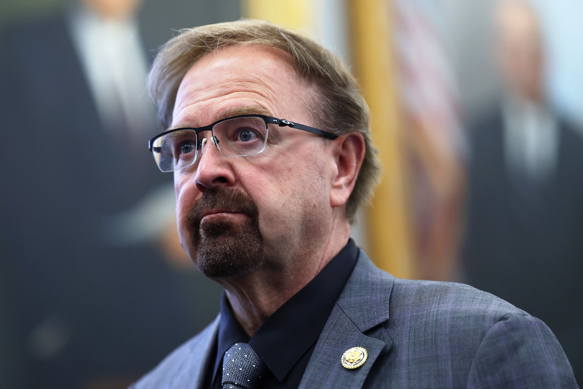 <i>Finn Gomez/Getty Images/File via CNN Newsource</i><br/>Rep. Chuck Edwards arrives for a meeting of the House Appropriations Committee on Capitol Hill