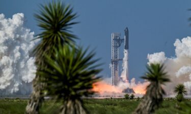 The SpaceX Starship and Super Heavy v3 Booster lift off on its 13th test flight from the SpaceX launch complex in Starbase