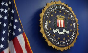 The logo of the Federal Bureau of Investigation (FBI) is seen at the Los Angeles Federal Building on June 4