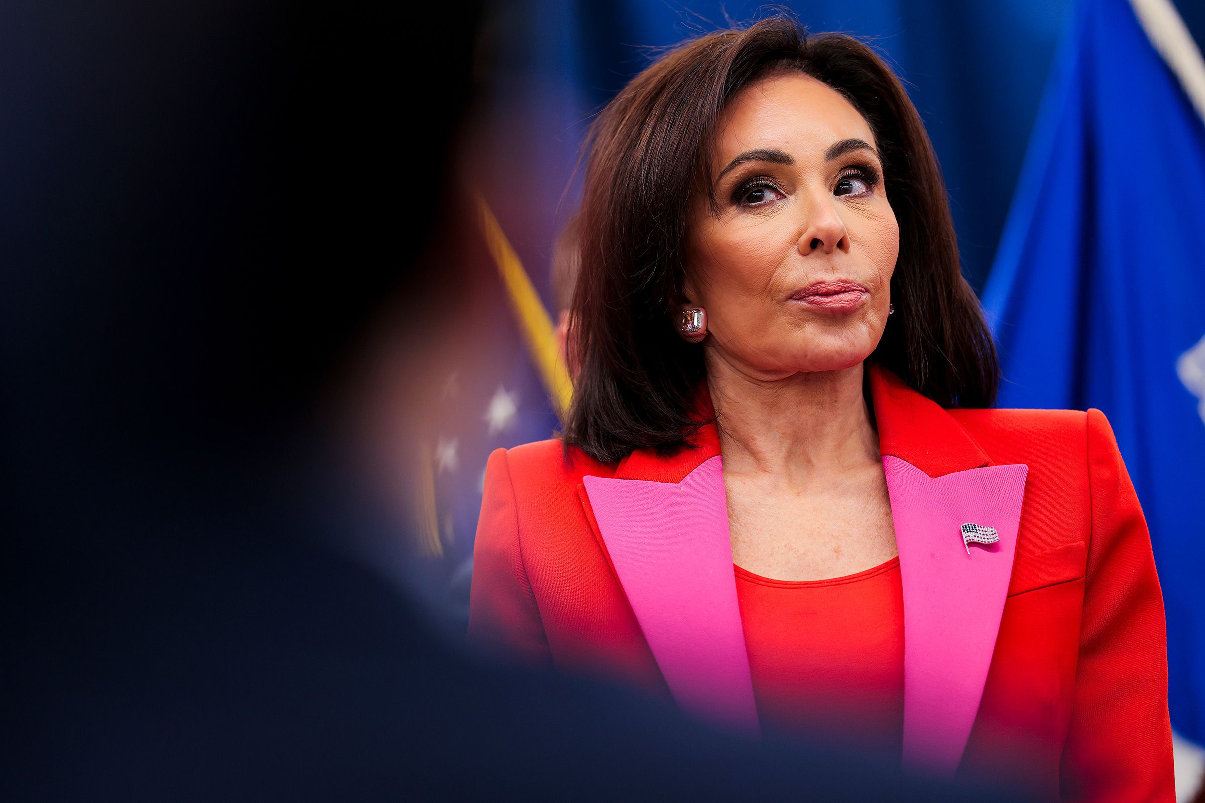 <i>Heather Diehl/Getty Images/File via CNN Newsource</i><br/>US Attorney for the District of Columbia Jeanine Pirro speaks during a press conference in Washington