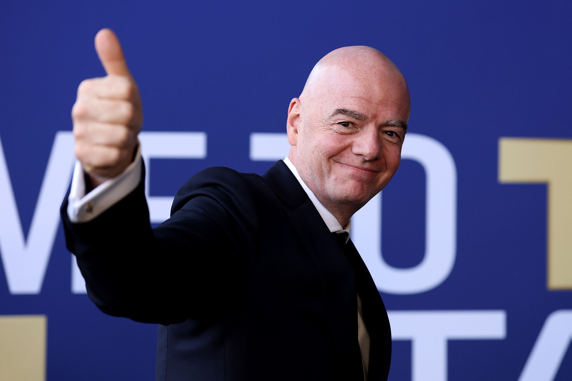 <i>Florencia Tan Jun/Getty Images via CNN Newsource</i><br/>FIFA President Gianni Infantino pictured ahead of the 2026 FIFA World Cup final.